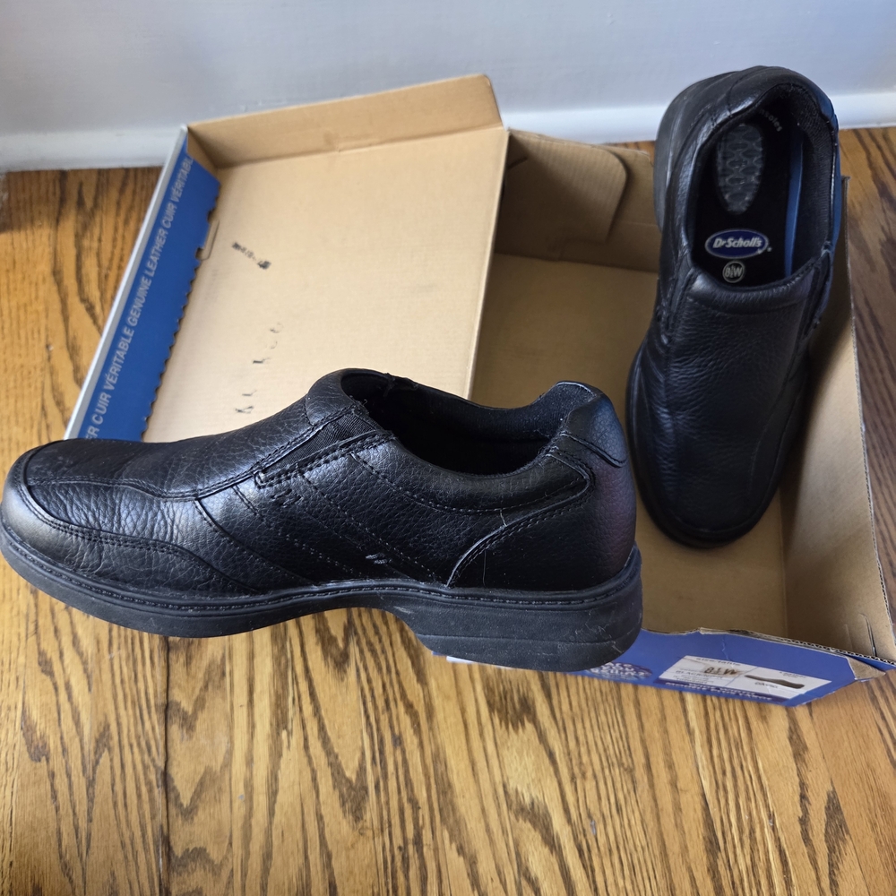 Dr. Scholl's Men's Black Leather Loafers